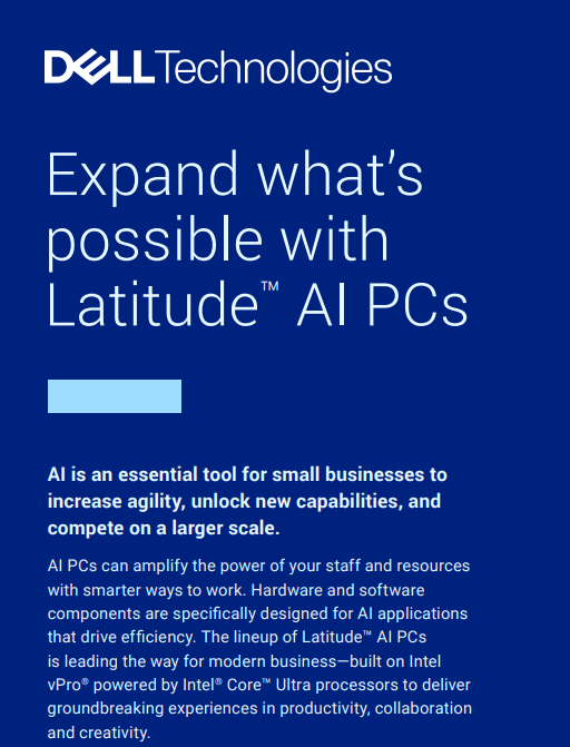 Expand whats possible with Latitude AI PCs